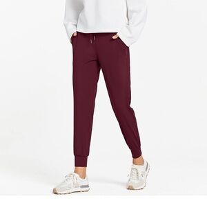 Burgundy athletic joggers